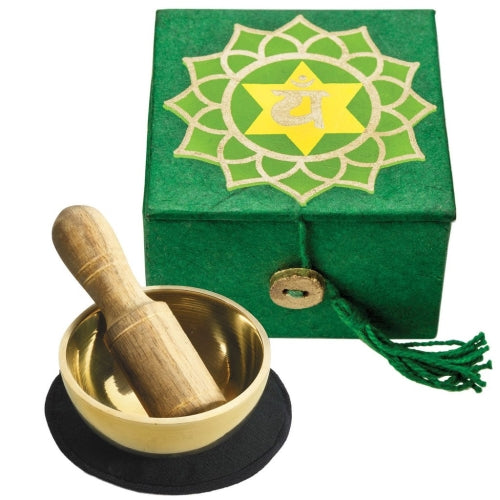 Mini Meditation Bowl Box: 2" Heart Chakra - Culture Kraze Marketplace.com