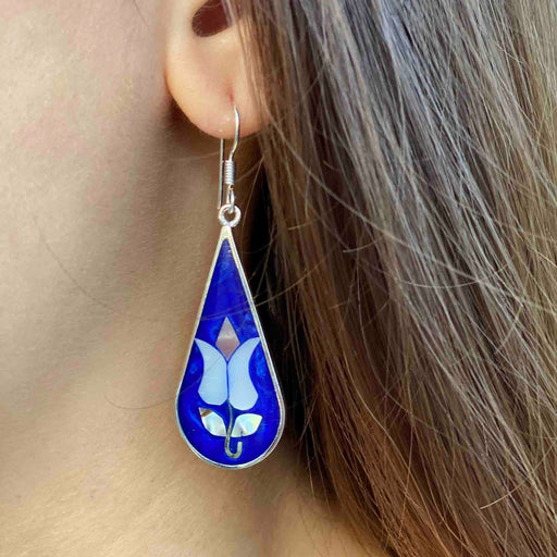 Tulip Abalone Teardrop Earrings - Culture Kraze Marketplace.com