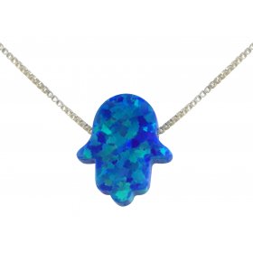 Opal Hamsa Hand Necklace - Culture Kraze Marketplace.com