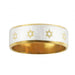 Stainless Steel Two Tone Ring with Small Stars of David - Culture Kraze Marketplace.com