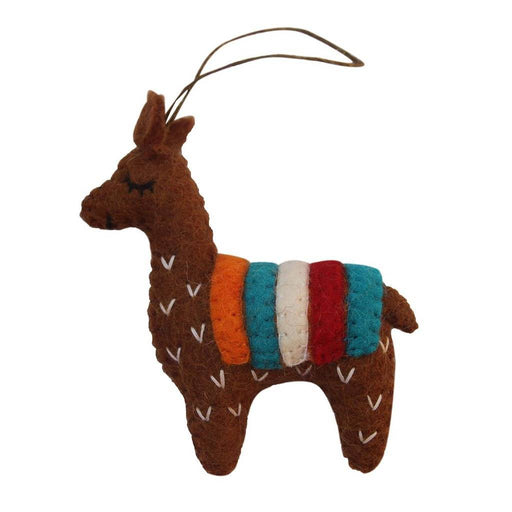 Brown Felt Llama Holiday Ornament - Culture Kraze Marketplace.com