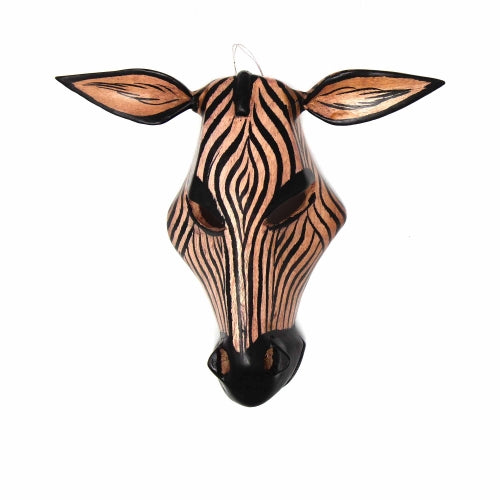 Wood Zebra Mask Wall Hanging - Culture Kraze Marketplace.com