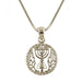 Rhodium Silver Pendant Necklace, Seven Branch Menorah - Silver - Culture Kraze Marketplace.com