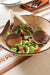 Twisted Kenyan Olive Wood Salad Servers with Bone Handles - Culture Kraze Marketplace.com