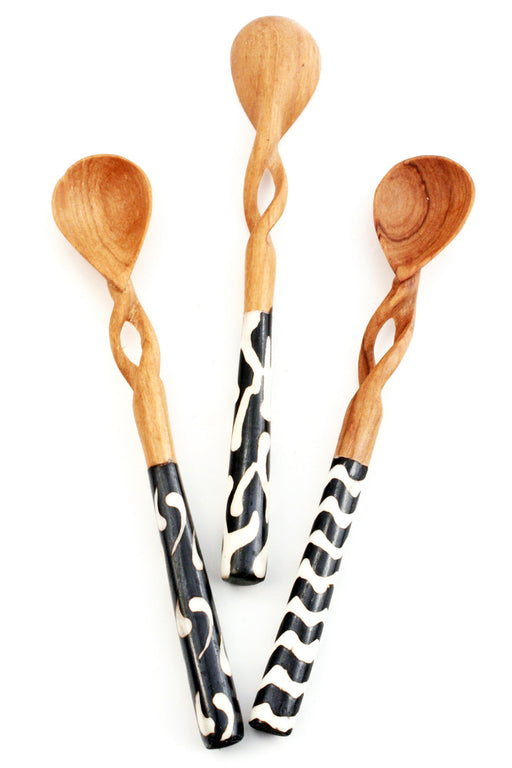Hand Carved African Twisted Sugar Spoon - Culture Kraze Marketplace.com
