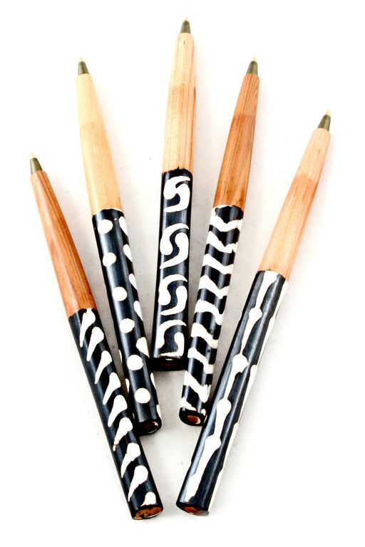 Akamba Batik Dyed Cow Bone and Wild Olive Wood Ink Pen - Culture Kraze Marketplace.com