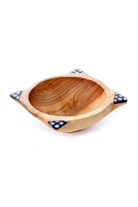 Round Wild Olive Wood Dish from Africa - Culture Kraze Marketplace.com