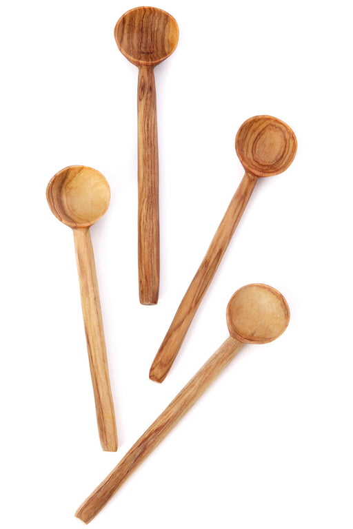 Set of 4 Wild Olive Wood Sugar Spoons - Culture Kraze Marketplace.com
