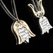 Sterling Silver Bat Miriam Double Hamsa Kabbalah Pendant Necklace - Culture Kraze Marketplace.com
