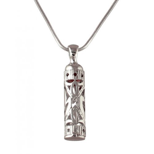 AJDesign Rhodium Mezuzah Style Necklace - Culture Kraze Marketplace.com