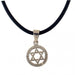 Stainless Steel Round Star of David on Rubber Cord - Culture Kraze Marketplace.com