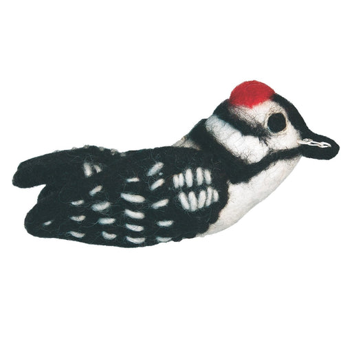Felt bird Ornament - Downy Woodpecker - Wild Woolies (G) - Culture Kraze Marketplace.com