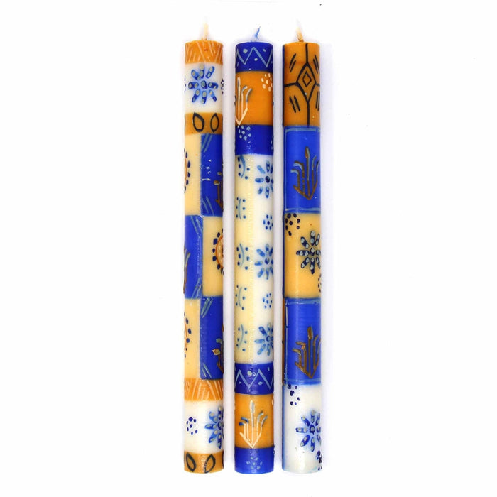 Tall Hand Painted Candles - Three in Box - Durra Design - Nobunto - Culture Kraze Marketplace.com