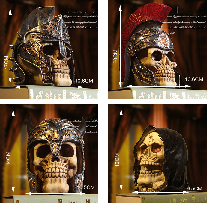 Viking Roman and Western Warrior Skull Model Decorations - Culture Kraze Marketplace.com