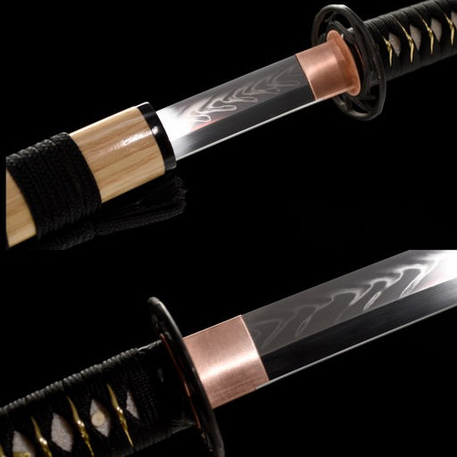 HANBON FORGE KATANA SWORD T10 STEEL CLAY TEMPERED BLADE - Culture Kraze Marketplace.com