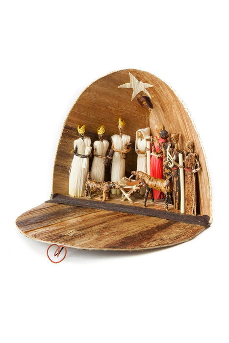 Banana Fiber Dome Nativity Scene - Culture Kraze Marketplace.com