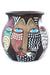 Classic African Ceramic Cat Plant Pot - Culture Kraze Marketplace.com