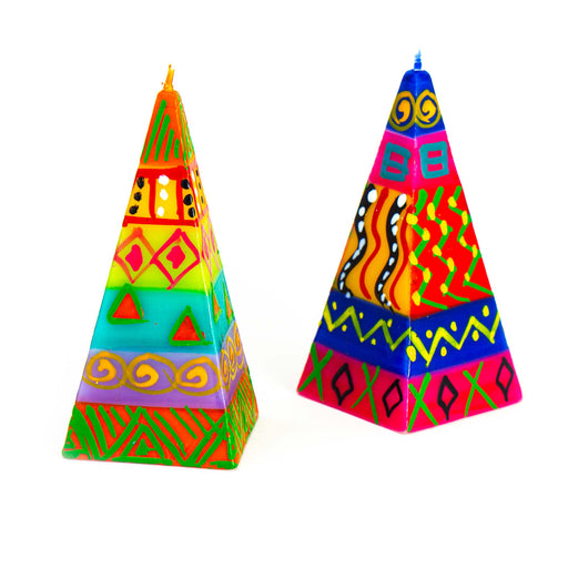 Pyramid Candles, Boxed Set of 2 (Shahida Design) - Culture Kraze Marketplace.com
