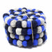 Hand Crafted Felt Ball Coasters from Nepal: 4-pack, Chakra Dark Blues - Global Groove (T) - Culture Kraze Marketplace.com