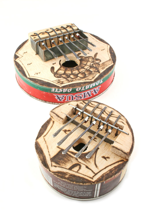 Small Round Recycled Tin Can Kalimba - Culture Kraze Marketplace.com