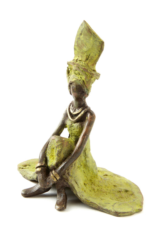 Graciously Waiting Burkina Bronze Sculpture - Culture Kraze Marketplace.com