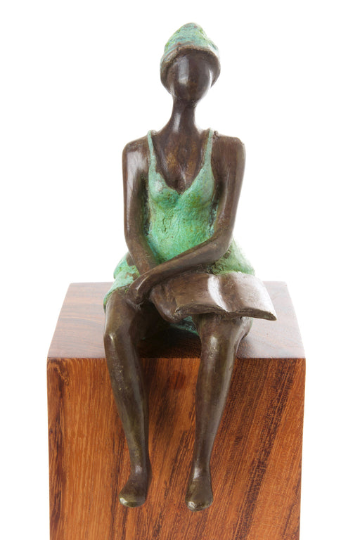 Seaside Scholar Burkina Bronze Sculpture - Culture Kraze Marketplace.com
