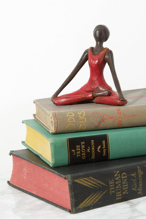 Burkina Bronze Yoga Lotus Pose Sculpture - Culture Kraze Marketplace.com