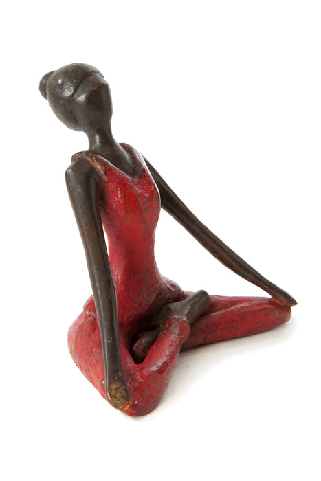 Burkina Bronze Yoga Lotus Pose Sculpture - Culture Kraze Marketplace.com
