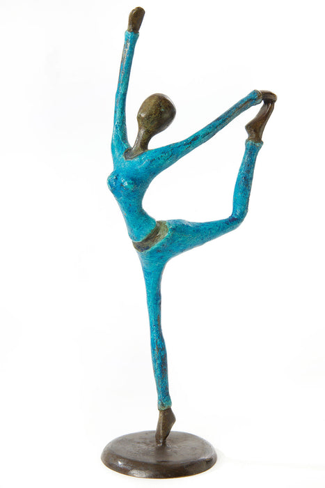Burkina Bronze Yoga Dancer Pose Sculpture - Culture Kraze Marketplace.com