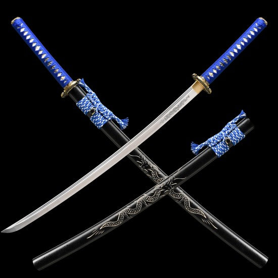 HanBon Forged Japanese Samurai Sword Real Dragon Katana T10 Steel Full Tang - Culture Kraze Marketplace.com