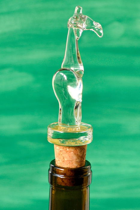 Ngwenya Handblown Recycled Glass Giraffe Bottle Stopper - Culture Kraze Marketplace.com