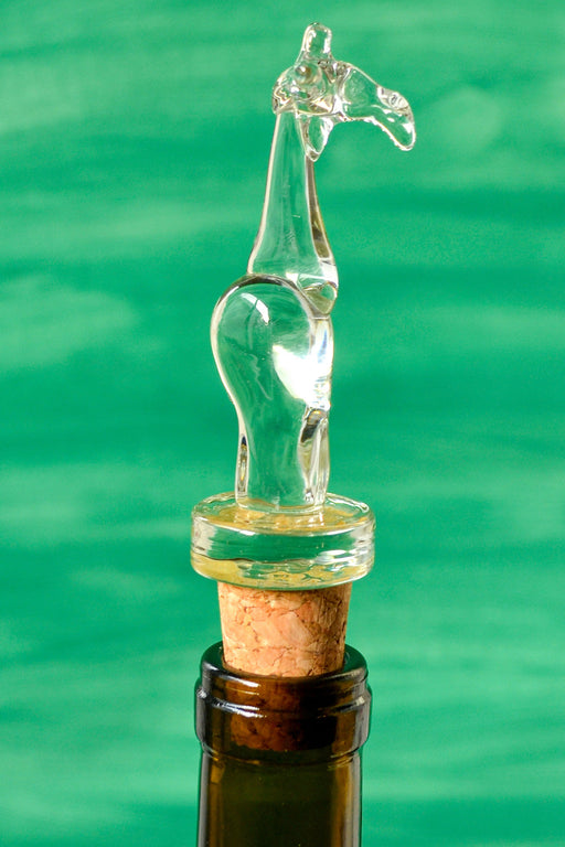 Ngwenya Handblown Recycled Glass Giraffe Bottle Stopper - Culture Kraze Marketplace.com