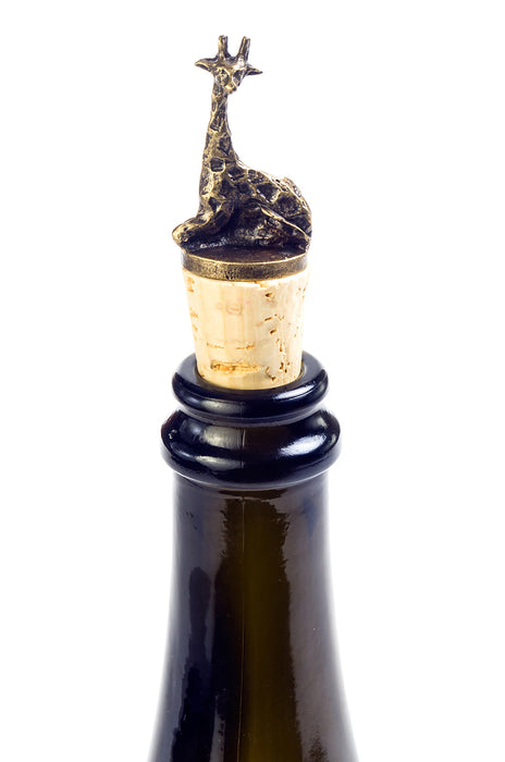 South African Brass Giraffe Wine Bottle Stopper - Culture Kraze Marketplace.com