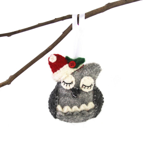 Owl Felted Christmas Ornament - Culture Kraze Marketplace.com