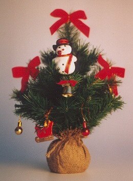 Christmas Bonsai Tree (Artificial) - 19"  (Fraser Fir) - Culture Kraze Marketplace.com
