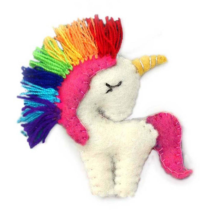 Unicorn Felt Hanging Ornament with Rainbow Colors - Culture Kraze Marketplace.com