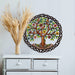 Rooted Tree of Life in Circle Haitian Metal Drum Wall Art - Culture Kraze Marketplace.com