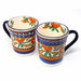 Flared Coffee Mugs - Orange and Blue, Set of Two - Encantada - Culture Kraze Marketplace.com