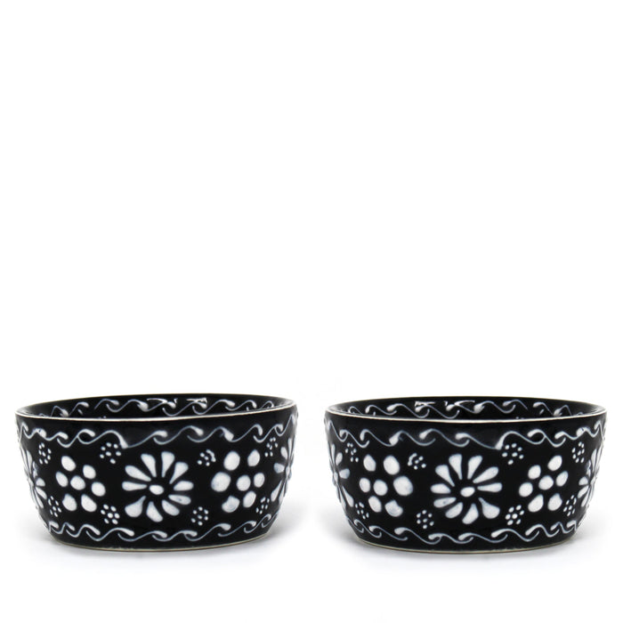 Set of 2 Encantada Handmade Pottery Appetizer & Dip Bowl, Ink - Culture Kraze Marketplace.com