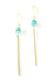 House of Cindimini Brass and Turquoise Exponent Earrings - Culture Kraze Marketplace.com