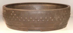 Brown Mica Bonsai Pot - Round   15.5" x  4.5" OD 14.0" x 4.0" ID - Culture Kraze Marketplace.com