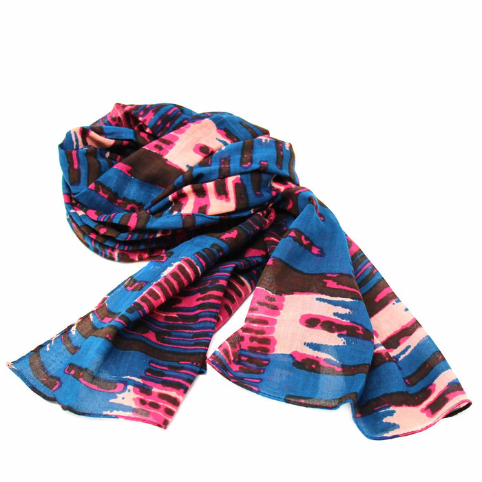 Hand-printed Cotton Scarf, Abstract Design - Culture Kraze Marketplace.com