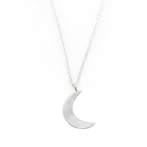 Silverpolished Crescent Moon Necklace - Culture Kraze Marketplace.com