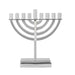 Yair Emanuel Classic Contemporary Aluminum Hanukkah Menorah - Silver - Culture Kraze Marketplace.com