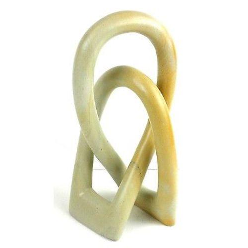Soapstone Lovers Knot 8 inch Natural Stone - Culture Kraze Marketplace.com