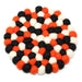 Hand Crafted Felt Ball Coasters 4-pack Vibrant Multicolor - Culture Kraze Marketplace.com