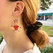 Set of 10 Dancing Heart Earrings in Red - Culture Kraze Marketplace.com
