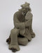 Miniature Ceramic Figurine  Mud Man Holding Fan - 2.5" - Culture Kraze Marketplace.com