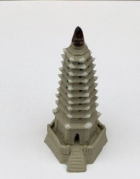 Unglazed Ceramic Pagoda Figurine - Culture Kraze Marketplace.com
