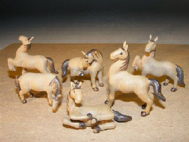 Miniature Six Piece Horse Figurine Set   Extra Fine Detail - Culture Kraze Marketplace.com